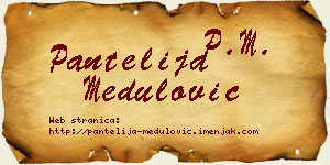 Pantelija Medulović vizit kartica